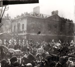 Jubilæumsprocession i Whitehall, 1887 af English School
